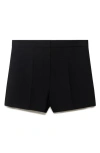 Mango Straight Leg Shorts In Black