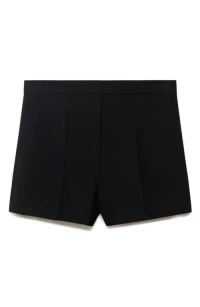 Mango Straight Leg Shorts In Black