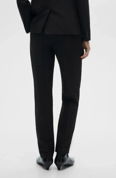 Mango Straight Leg Suit Pants In Black