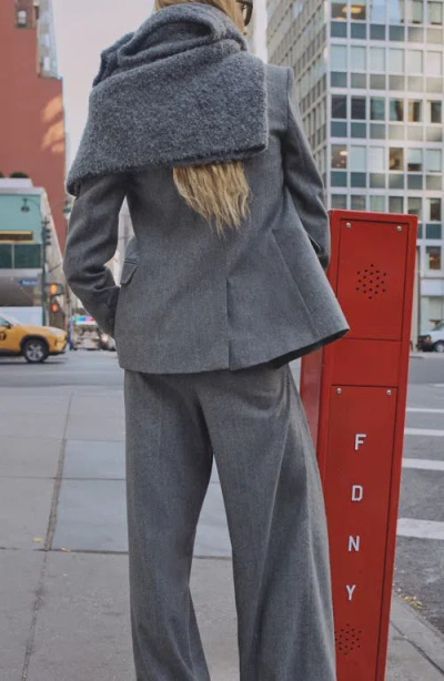 Mango Straight Leg Suit Pants In Grey