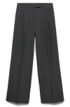 Mango Straight Leg Suit Pants In Grey