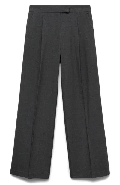 Mango Straight Leg Suit Pants In Grey