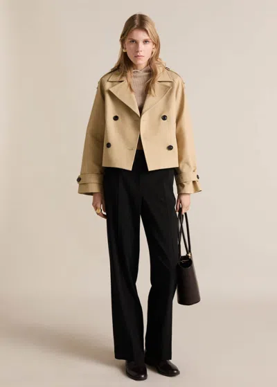 Mango Straight Mid-rise Trousers Black