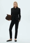 Mango Pantalon Droit Taille Normale Noir - Femme - 44 -  In Noir