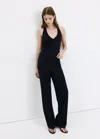 Mango Straight Mid-rise Pants In Black