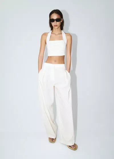 MANGO STRAIGHT MID-RISE PANTS