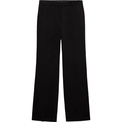 Mango Straight Suit Trousers In Black