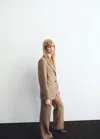 Mango Pantalon De Costume Droit Laine Mélangée Marron Moyen - Femme - 48 -  In Brown