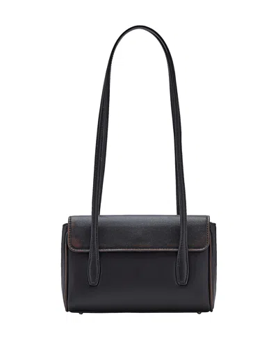 Mango Strap Small-sized Faux Leather Flap Closure Shoulder Bag In Brown