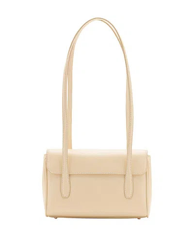 Mango Strap Small-sized Faux Leather Flap Closure Shoulder Bag In Pastel Yellow