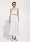 Mango Strapless Cropped Top White