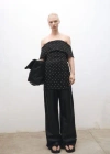 Mango Strapless Dress With Shiny Details Black In Black