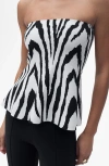 Mango Strapless Knit Top In Multi