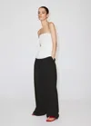 Mango Strapless Linen Top In Off White