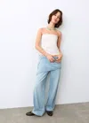 Mango Strapless Top In White