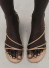 Mango Strappy Heeled Sandals Caramel In Caramel