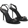 Mango Strappy Sandal In Black