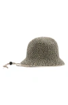 Mango Straw Bucket Hat In Beige