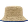 Mango Straw Bucket Hat In Brown