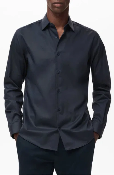 MANGO MANGO STRETCH BUTTON-UP SHIRT