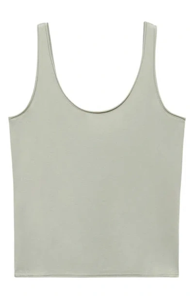 Mango Stretch Cotton Tank In Gray