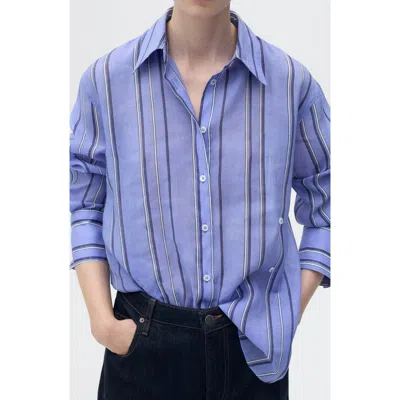 Mango Stripe Button-up Shirt