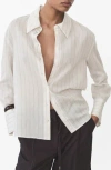 Mango Stripe Button-up Shirt In Sand