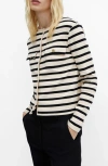 MANGO STRIPE CARDIGAN