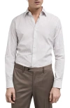 Mango Stripe Cotton Button-up Shirt In Grey