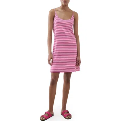 Mango Striped Woven Cotton Dress In Multi