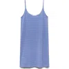 Mango Stripe Cotton Nightgown In Blue