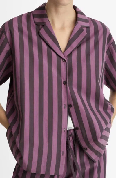 Mango Stripe Cotton Pajama Top