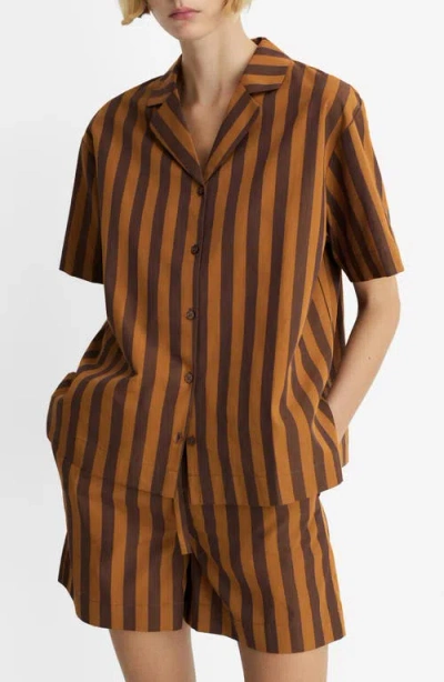 Mango Stripe Cotton Pajama Top