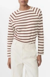 Mango Stripe Cotton Sweatshirt In Multi