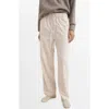 Mango Stripe Flannel Pajama Pants In White