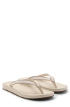 Mango Stripe Flip Flop In White