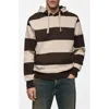 Mango Men's Striped Hooded Sweatshirt In Chocolate