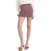 Mango Stripe Knit Miniskirt In Red