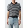 Mango Stripe Knit Polo In Multi