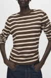 Mango Stripe Long Sleeve T-shirt In Multi
