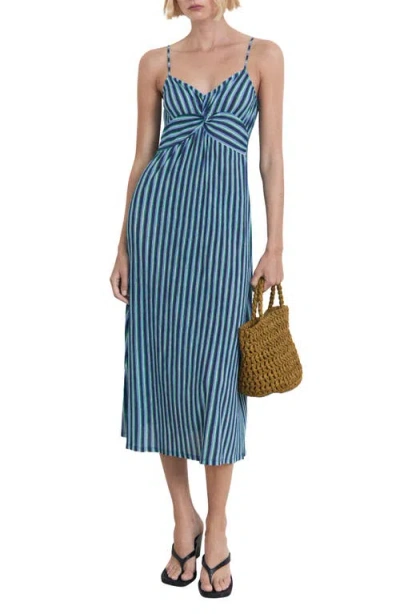 Mango Stripe Maxi Dress In Multi