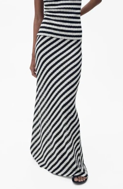 Mango Stripe Maxi Sweater Skirt