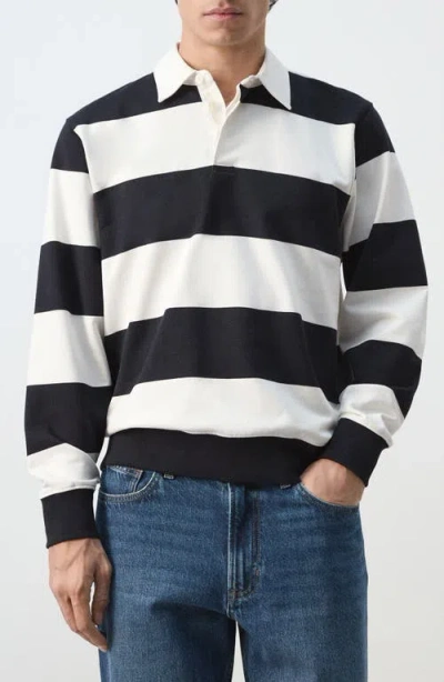Mango Stripe Polo Sweater In Multi