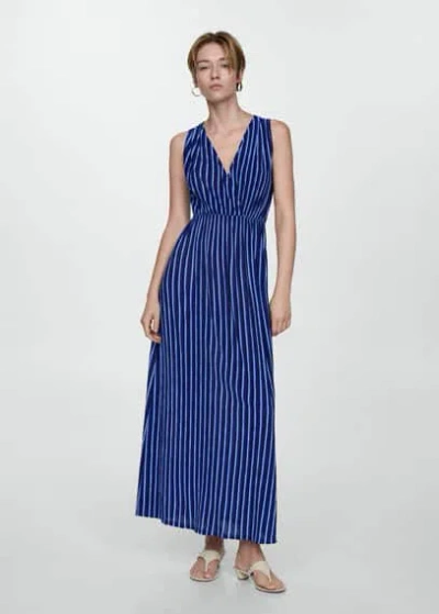 Mango Robe In Bleu