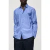 Mango Stripe Regular Fit Cotton Button-up Shirt In Sky Blue