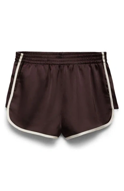Mango Stripe Shorts In Purple