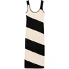 Mango Stripe Sleeveless Knit Midi Dress In Multi