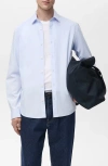 Mango Stripe Slim Fit Button-up Shirt In Blue