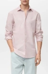 Mango Stripe Slim Fit Button-up Shirt In Pink
