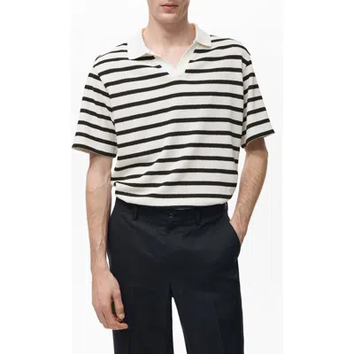 MANGO MANGO STRIPE SLUB POLO
